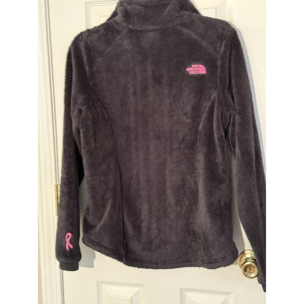 The North Face Fuzzy Osito Fleece Zip Up  Women's Size S Breast Cancer Ribbon